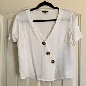 Dynamite chiffon crop blouse